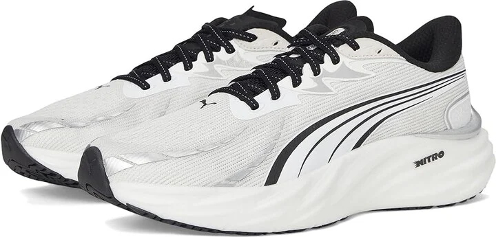 PUMA Velocity Nitro Running Shoes Men's Shoes White/Black : 7.5 D - Medium, Textile