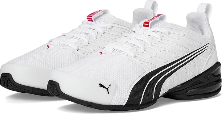 PUMA Voltaic Evo Cross Training Shoes Men's Cross Training Shoes Puma White/Puma Black/For All Time Red : 13 D - Medium, Synthetic/Textile