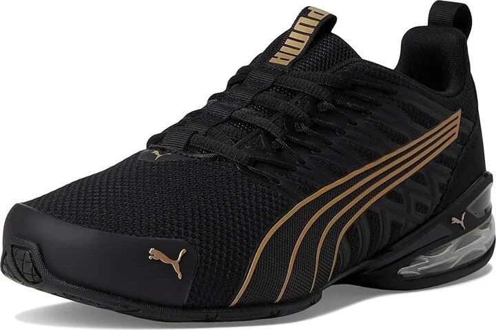 PUMA Voltaic Evo Cross Training Shoes Women's Running Shoes Puma Black/Puma Gold : 8.5 B - Medium, Synthetic/Textile - Image 5