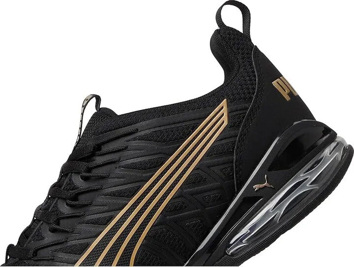 PUMA Voltaic Evo Cross Training Shoes Women's Running Shoes Puma Black/Puma Gold : 8.5 B - Medium, Synthetic/Textile - Image 7