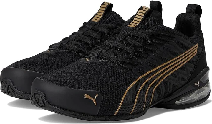 PUMA Voltaic Evo Cross Training Shoes Women's Running Shoes Puma Black/Puma Gold : 8.5 B - Medium, Synthetic/Textile