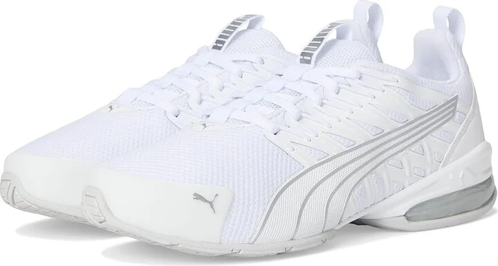 PUMA Voltaic Evo Cross Training Shoes Women's Running Shoes Puma White/Puma Silver : 6 B - Medium, Synthetic/Textile
