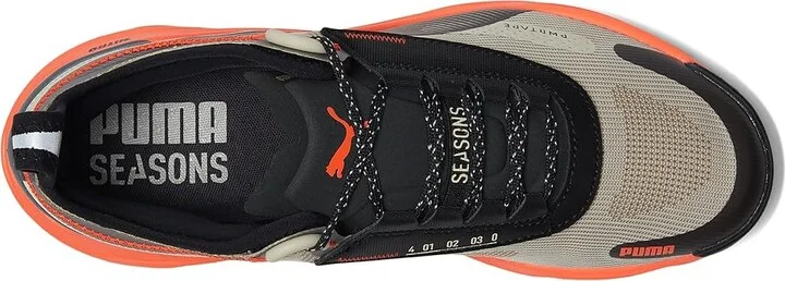 PUMA Voyage Nitro 3 Tech Men's Running Shoes Desert Dust/Flame Flicker/Puma Black : 7.5 D - Medium, Leather - Image 2