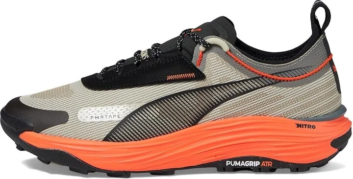 PUMA Voyage Nitro 3 Tech Men's Running Shoes Desert Dust/Flame Flicker/Puma Black : 7.5 D - Medium, Leather - Image 5