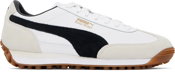 PUMA White & Black Easy Rider Mix Sneakers