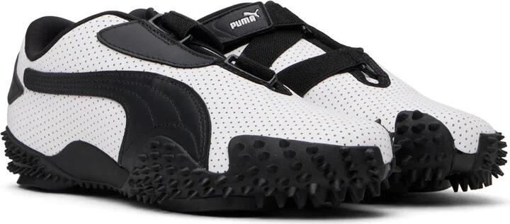 PUMA White & Black Mostro Perf Sneakers - Image 4