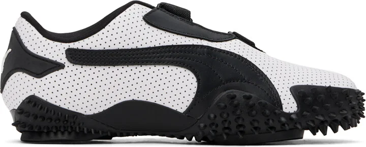 PUMA White & Black Mostro Perf Sneakers