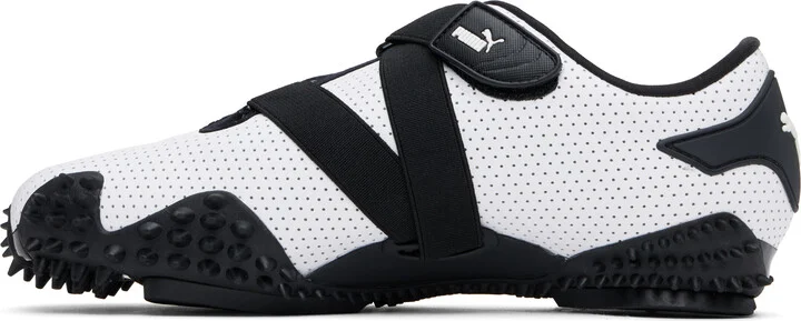 PUMA White & Black Mostro Perforated Sneakers - Image 3