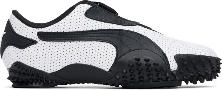 PUMA White & Black Mostro Perforated Sneakers
