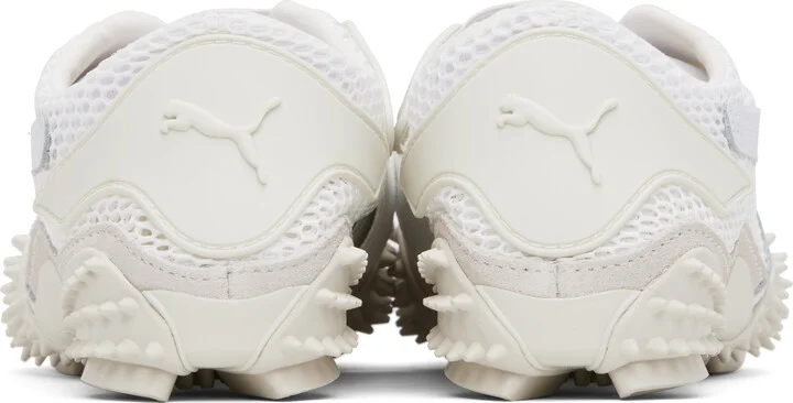 PUMA White & Gray Mostro Mesh Sneakers - Image 2