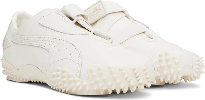 PUMA White Mostro Leather Sneakers - Image 4