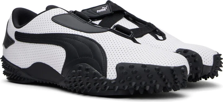 PUMA White Mostro Perforated Sneakers - Image 4