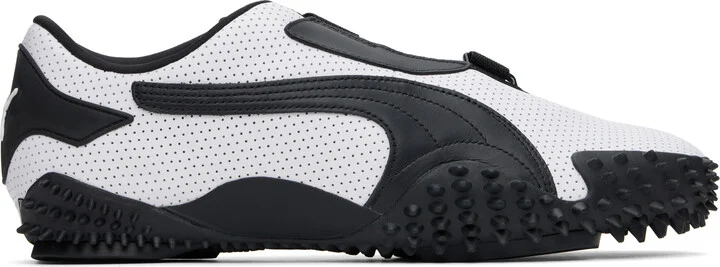 PUMA White Mostro Perforated Sneakers