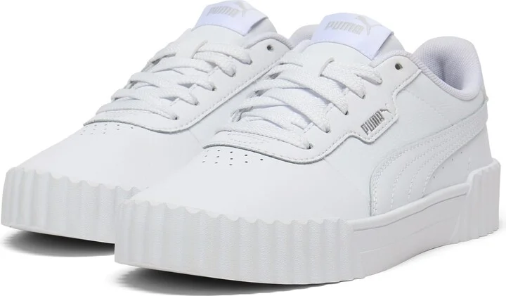PUMA Women's Carina 3.0 Sneaker White White Silver