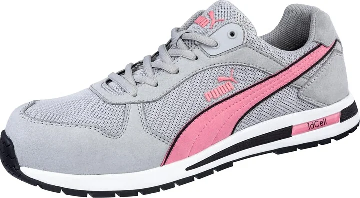 PUMA Women's Frontside Grey Pink Eh Industrial Shoe