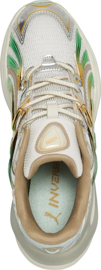 Puma Women's Inverse Shimmer Casual Sneakers from Finish Line - Warm White, Archive Gold - Image 5