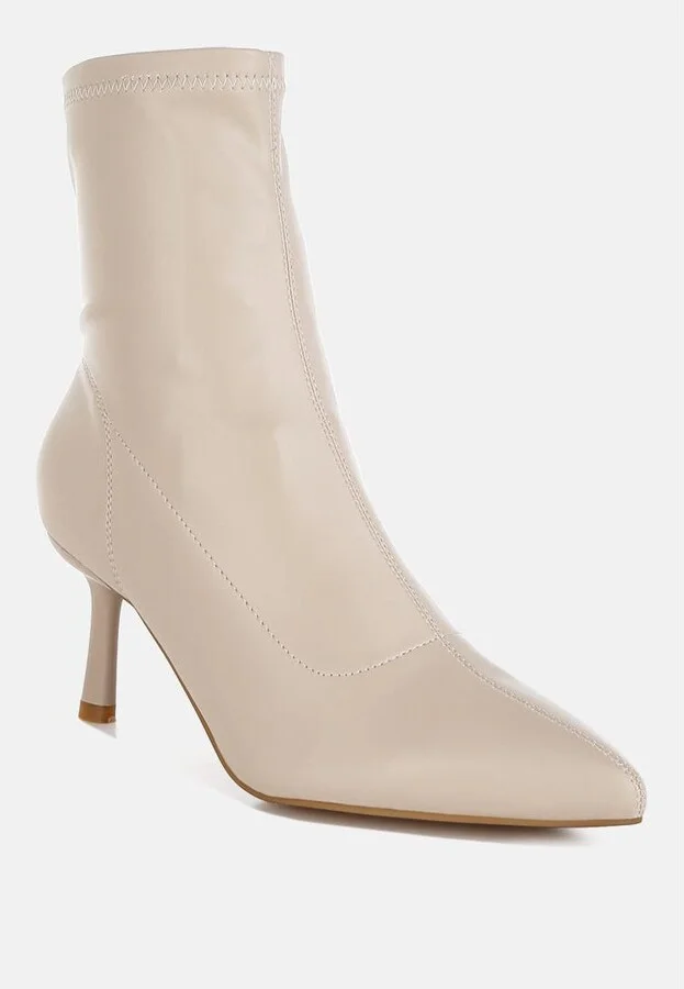 Pumila Stiletto Heel Sock Boots - Image 2