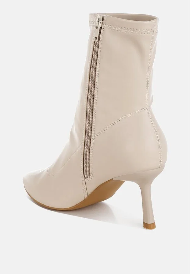 Pumila Stiletto Heel Sock Boots - Image 3