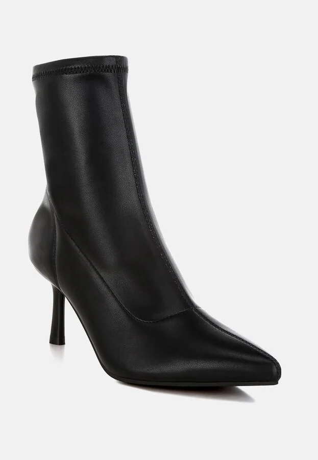 Pumila Stiletto Heel Sock Boots - Image 5