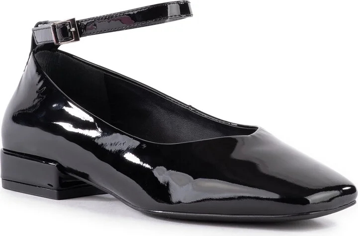 Pumpkin Ankle Strap Square Toe Pump