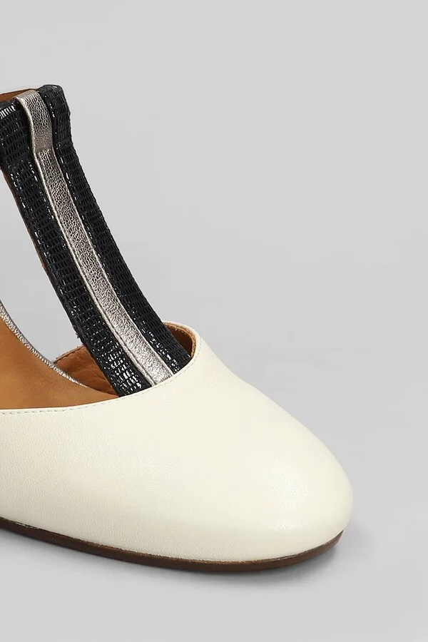 Pumps In Beige Leather - Image 5