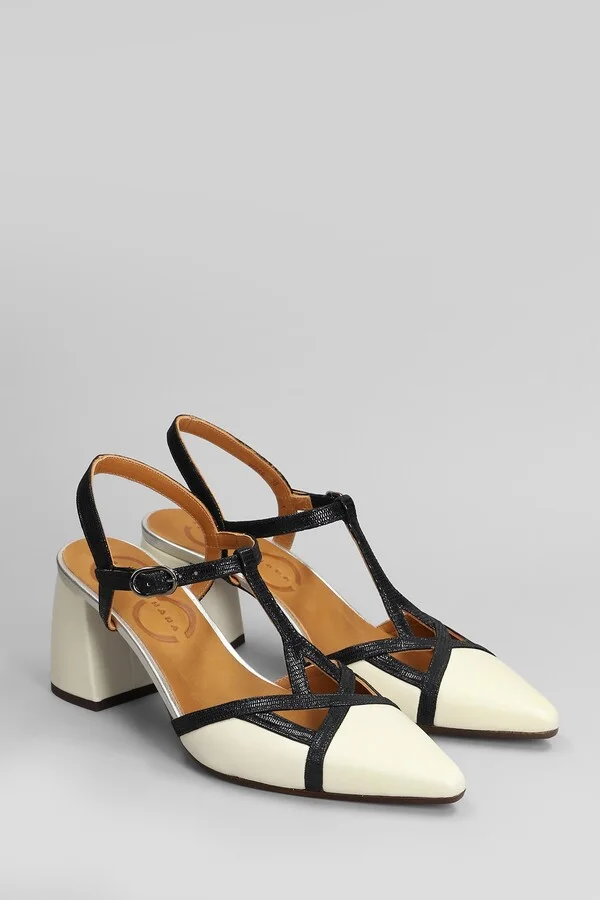 Pumps In Beige Leather - Image 2