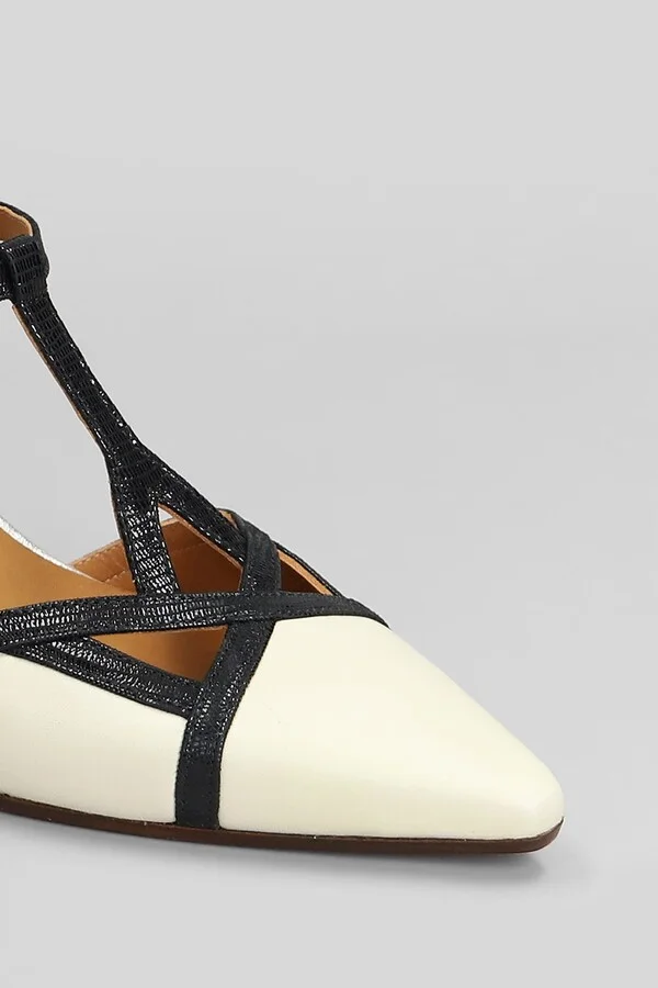 Pumps In Beige Leather - Image 5