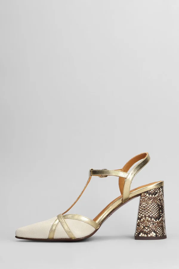 Pumps In Beige Leather - Image 3