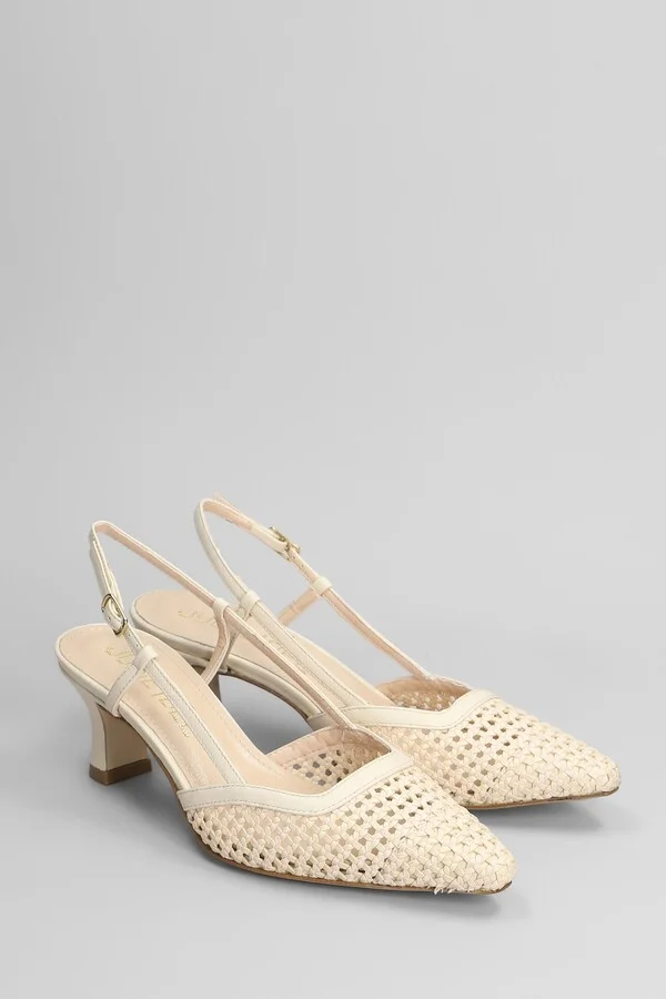 Pumps In Beige Leather - Image 2