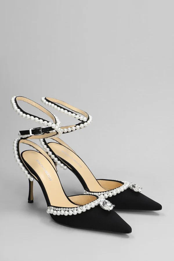 Pumps In Black Fabric - Image 2