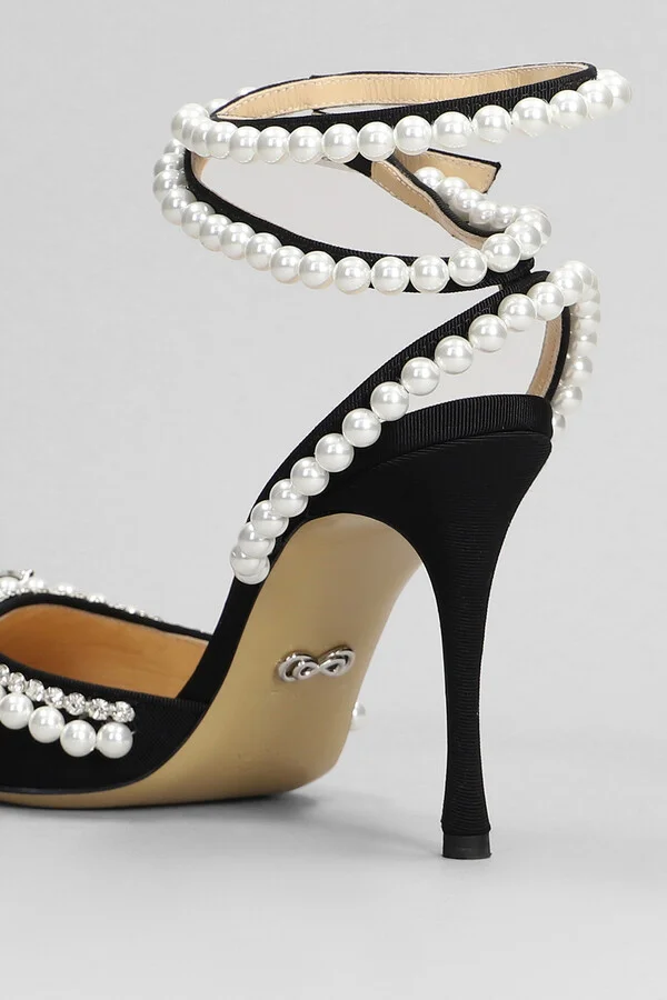 Pumps In Black Fabric - Image 5