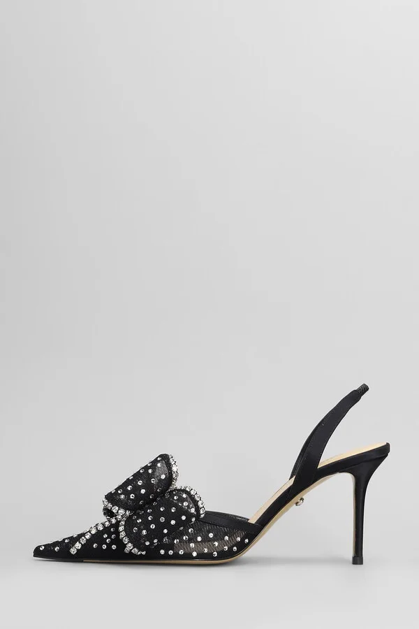 Pumps In Black Fabric - Image 3