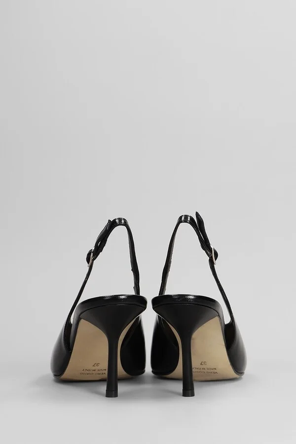 Pumps In Black Leather - Image 4