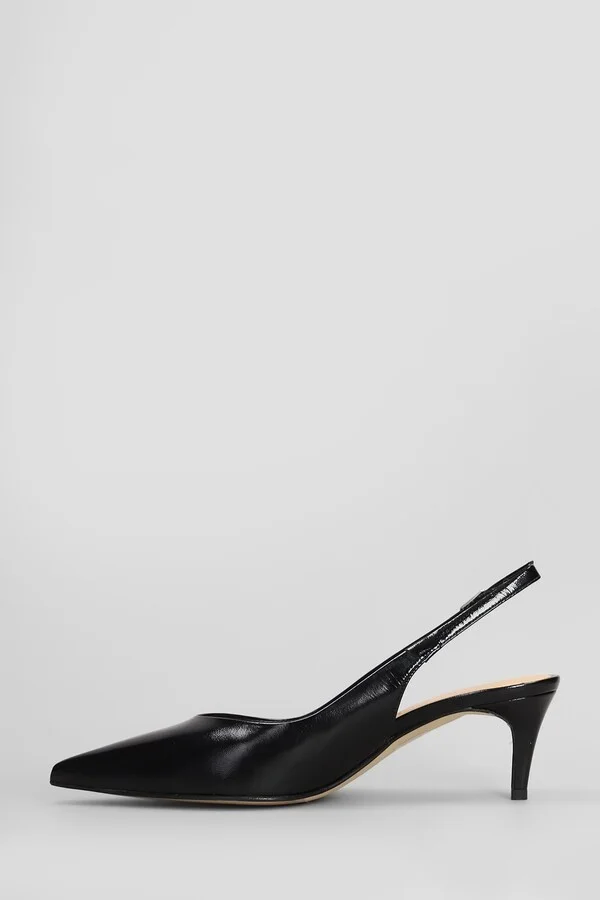 Pumps In Black Leather - Image 3