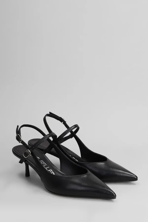 Pumps In Black Leather - Image 2