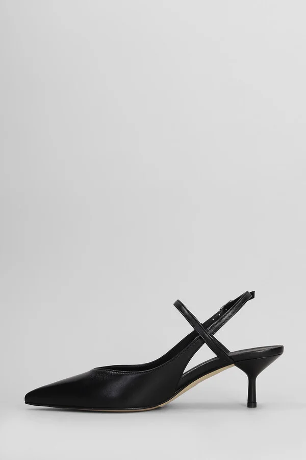 Pumps In Black Leather - Image 3