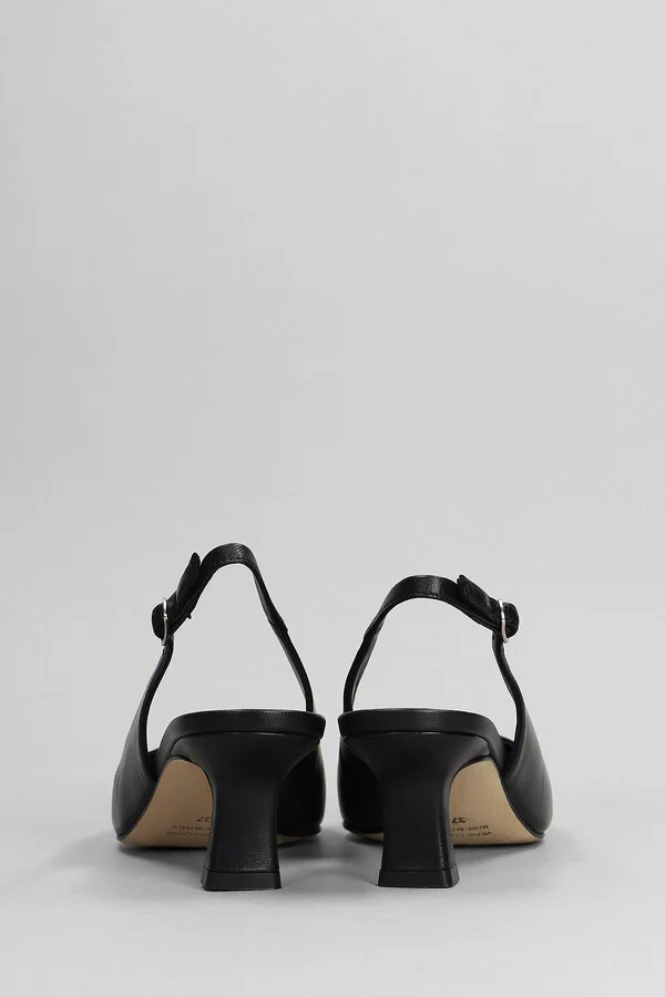 Pumps In Black Leather - Image 4