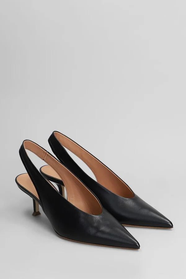Pumps In Black Leather - Image 2