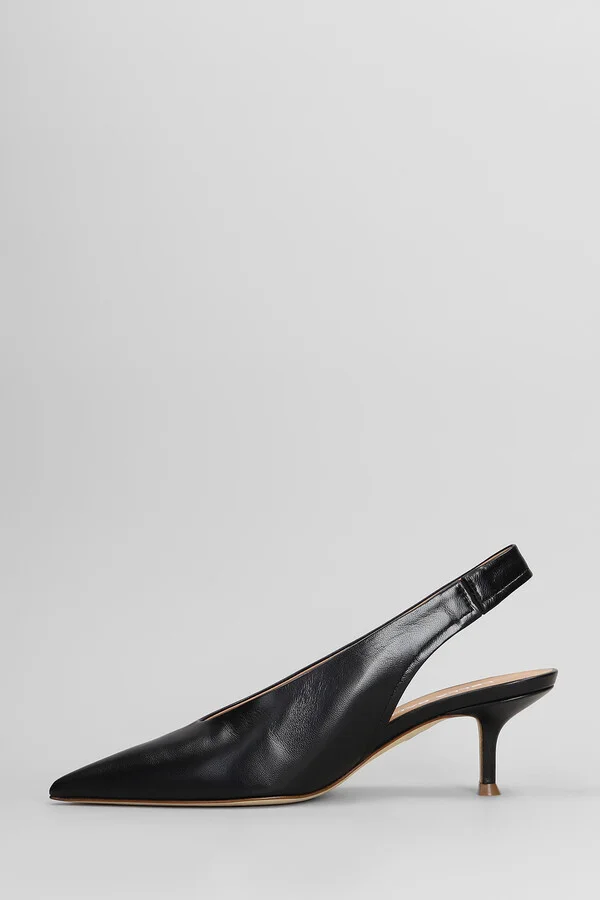 Pumps In Black Leather - Image 3