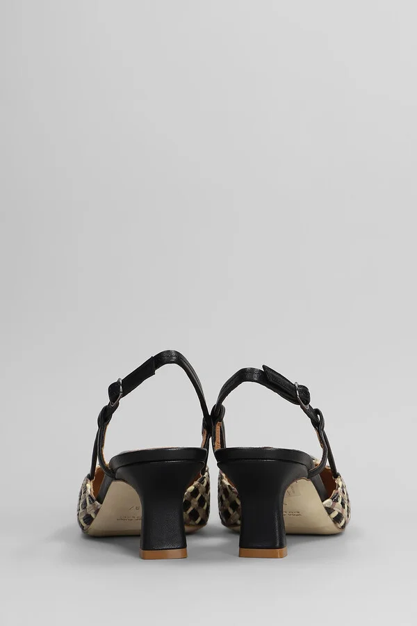 Pumps In Black Raffia - Image 4