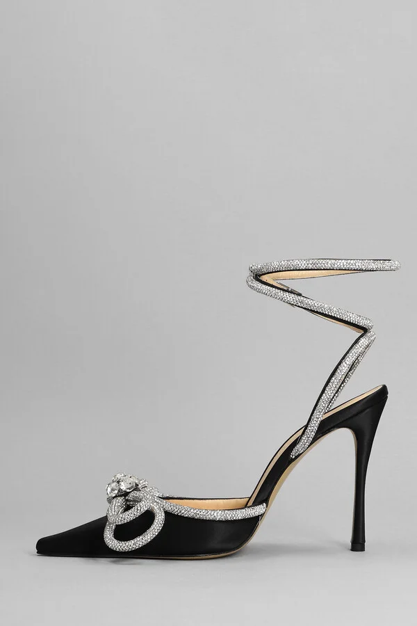 Pumps In Black Satin - Image 3