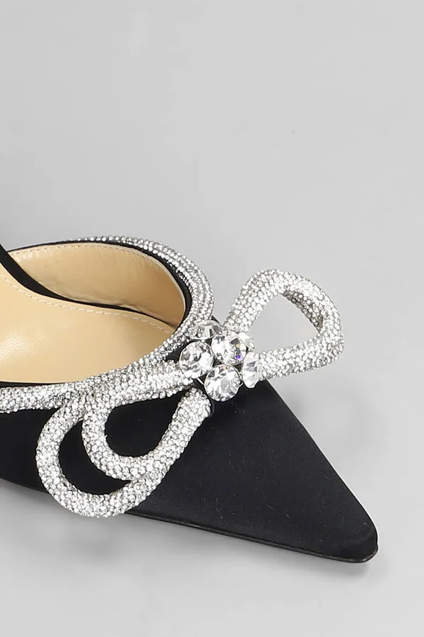 Pumps In Black Satin - Image 5