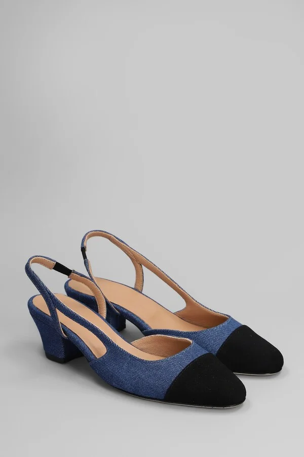 Pumps In Blue Denim - Image 2