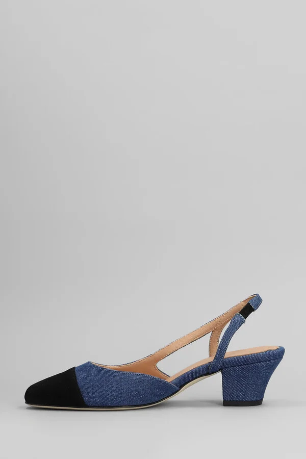 Pumps In Blue Denim - Image 3