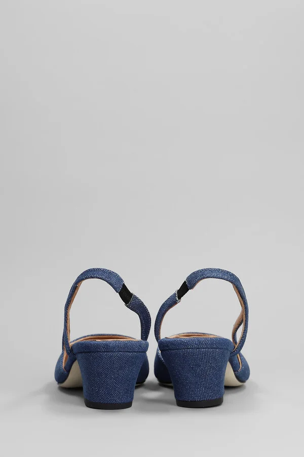 Pumps In Blue Denim - Image 4