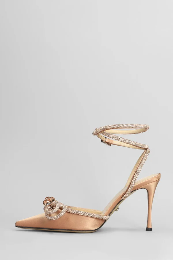 Pumps In Bronze Satin - Image 3