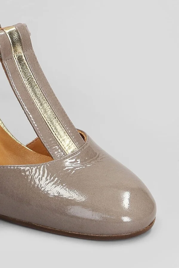 Pumps In Brown Patent Leather - Image 5