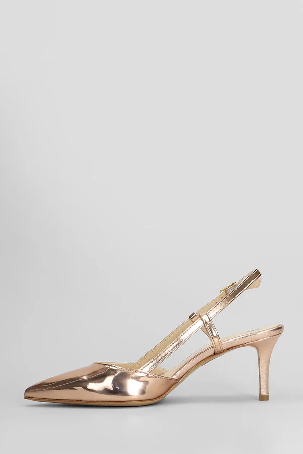 Pumps In Copper Leather - Image 3
