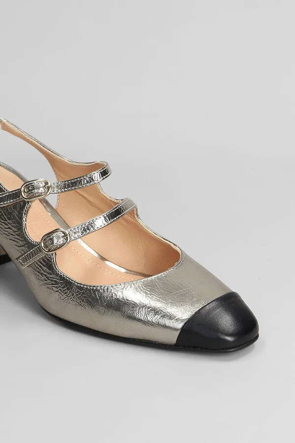Pumps In Gunmetal Leather - Image 5