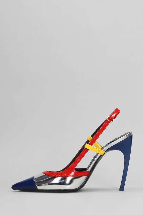 Pumps In Multicolor Leather - Image 3